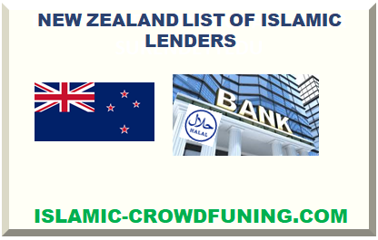 NEW ZEALAND LIST OF ISLAMIC LENDERS